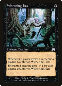(2x) WITHERING HEX - Onslaught – MTG Magic the Gathering Card - Uncommon - Picture 1 of 5