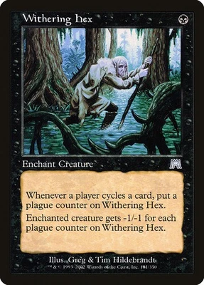 (2x) WITHERING HEX - Onslaught – MTG Magic the Gathering Card - Uncommon - Image 1 of 4