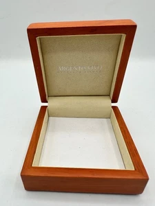 Argento Vivo Jewelry Box Wooden Exterior Velvet Lining 3" EMPTY - Picture 1 of 9
