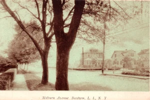Baldwin Milburn Avenue Long Island New York NY Postkarte - Bild 1 von 3