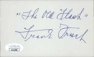 Frank Frisch St. Louis Cardinals Signed 3x5 Index Card JSA Authenticated - Picture 1 of 2