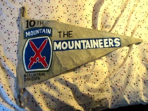 Segunda Guerra Mundial Ejército de Estados Unidos 10ª División de Montaña Pennet Bandera (B) - Imagen 1 de 2