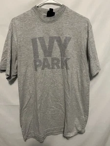 Ivy Park Gray Logo Graphic Short Sleeve Oversized T-Shirt Size S - Picture 1 of 3