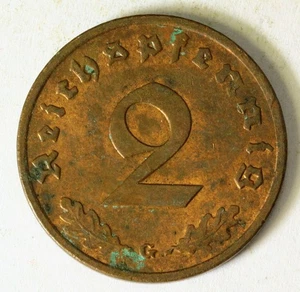 GERMANY (Third Reich) 2 Reichspfennig 1939 G - Bronze - XF - 3790 - Picture 1 of 2