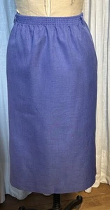 Vintage Alfred Dunner Womens Lavender Straight Midi Skirt Sz 16 Pre-owned  - Picture 1 of 7
