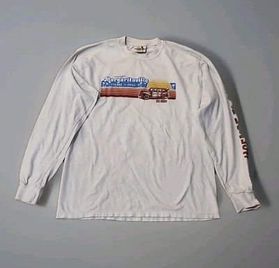 Margaritaville T-Shirt Men's Large Long Sleeve Graphic Print Orlando White - Image 1 of 4