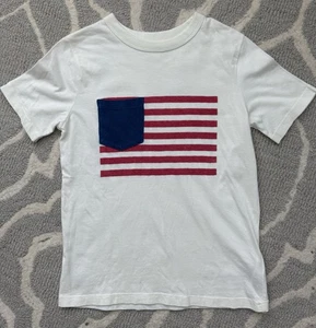 Camicia Gap bambino ragazzo bianca bandiera USA logo manica corta maglietta taglia S (6-7) - Foto 1 di 4