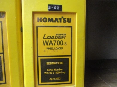 Manual de servicio de taller de cargadora de 3 ruedas Komatsu WA700 Foto 1 de 3