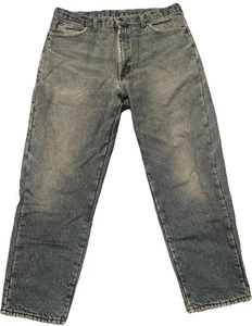 Vintage LL BEAN Fleece gefütterte blaue Herrenjeans 35 x 29,5 Double L klassische Passform Y2K - Bild 1 von 12