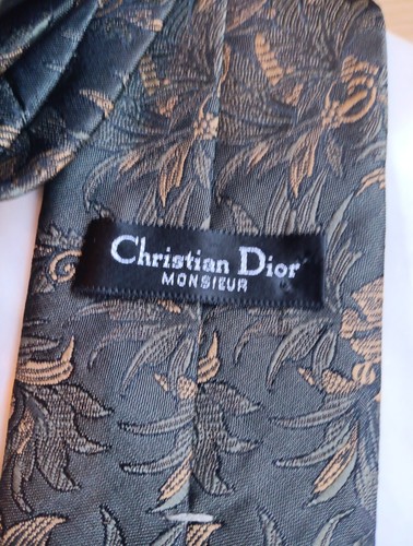 Cravatta abito uomo vintage Christian Dior made USA disegni floreali multicolore