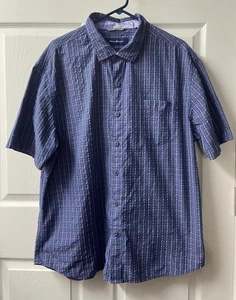 Tommy Bahama Hemd Herren XXL Baumwolle blau Seersucker leicht Preppy Beach - Bild 1 von 7