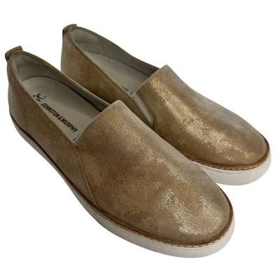Johnston & Murphy Slip On Shoes Women's 9M Casual Loafer Sneakers Gold Shimmer - Image 1 of 4