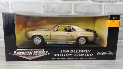 ERTL American Muscle 1969 Gold Baldwin Motion Camaro 1:18 литой 32473 запечатанный - Изображение 1 из 4