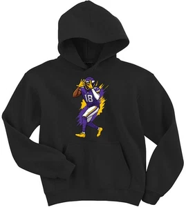 Justin Jefferson Griddy Vikings Hoodie Hooded Sweatshirt T-Shirt - Picture 1 of 5