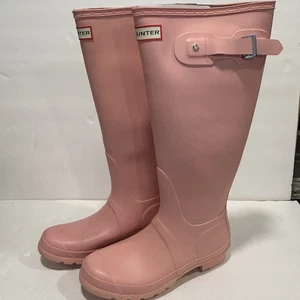 Hunter Women's Tall Rain Boot, Size 9 - Pink Sand (WFT1000RMA) In Box - Picture 1 of 15