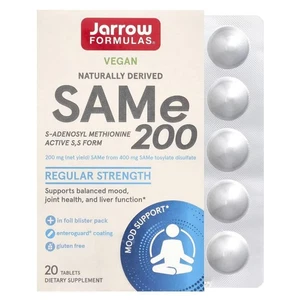 Jarrow Formulas SAMe (Disulfato Tosilato), 200 mg, 20 Comprimidos Recubiertos Entéricos - Imagen 1 de 2