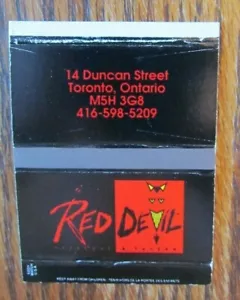 DEVIL ON MATCHBOX COVER: RED DEVIL TAVERN (TORONTO, ONTARIO) -E21 - Picture 1 of 1