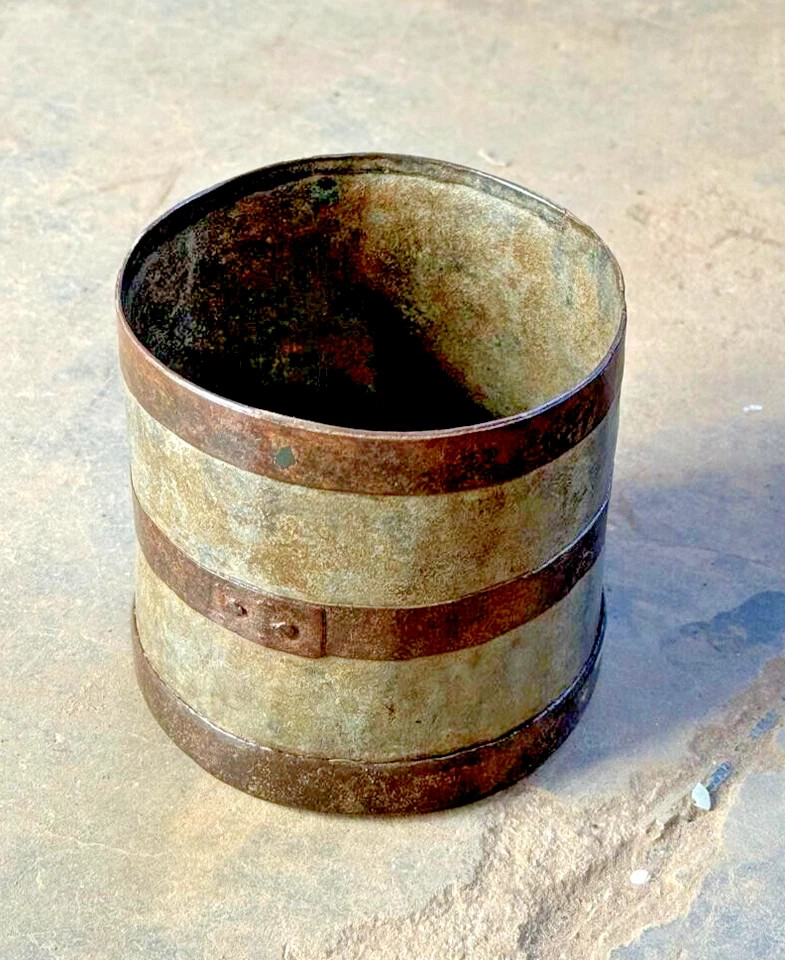 Старинный железный измерительный горшок мана оригинальный расписанный вручную 17217 - Изображение 1 из 4