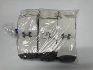 Under Armour Performance Athletic Crew Socks, L(men's shoe 9-12), White, 12 prs - Picture 1 of 4