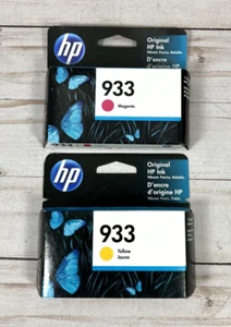 HP Original Ink 933 Yellow & Magenta Officejet Printer BB: 11/2023 - Picture 1 of 6