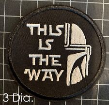 Star Wars: Mandalorian "This is the way" Half Helmet Embroidered Iron On Patch