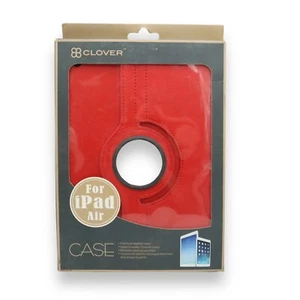 Leather Flip 360° Rotating Portfolio Case Cover for iPad Air 1/ Air 2 Red - Picture 1 of 4
