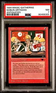 1994 MTG Magic the Gathering Antiquities Goblin Artisans Uncommon PSA 7 NM - Picture 1 of 4