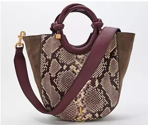 THACKER - Cabrio Schlangengeprägte Ledertasche - Claire - Trüffel - Bild 1 von 3