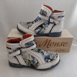 TMA EYES Women Chief NKKSAZ Ankle Boots cream 4.5 , 37, 25cm Fashion zip/strap - Picture 1 of 12