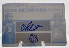 2023 Leaf Pop Century Offset & Quavo  Double Feature Auto Cyan Plate 1/1 Migos