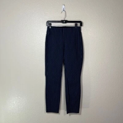 Rag and Bone Pants Womens 2 Simone Pull On Navy White Striped Ankle Dress Casual - Image 1 of 4