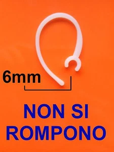 ASTINA ARCHETTO GANCIO INFRANGIBILE ORECCHIO UNIVERSALE AURICOLARE BLUETOOTH 6mm - Foto 1 di 1