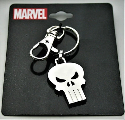 Marvel Comics Punisher Polished Skull Collectors Key Chain New MOC - Image 1 of 3