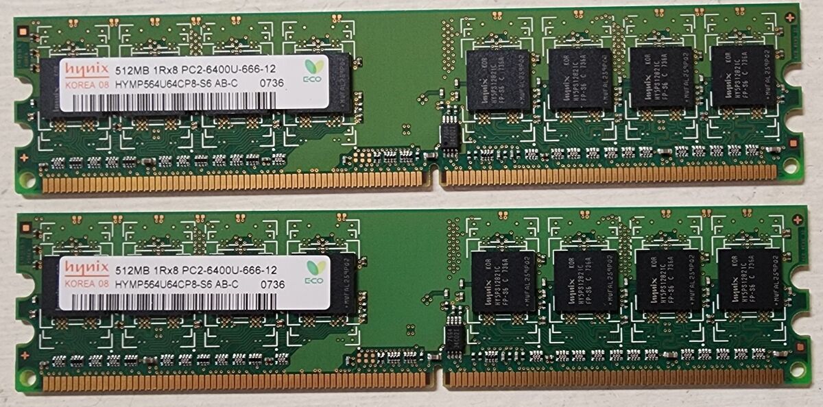 Hynix なから DDR2メモリ 512MB 256MB セット Hynix なから DDR2メモリ 512MB 256MB セット