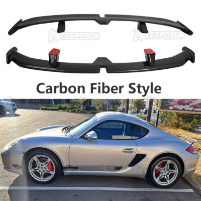 55" PRO Style Racing Rear Trunk Spoiler Wing For Porsche Cayman Boxster 718 981 - Image 1 of 4