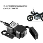 Waterproof Dual USB 12V Motorcycle Bike Handlebar Charger Socket w/ Switch&M.KN