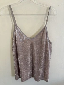 Vintage Y2k Express Beige Velvet Cami Fairy Grunge Whimsigoth Size Small - Picture 1 of 12