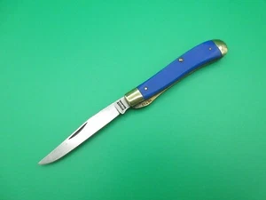Vintage Schrade 194OT Gunstock Liner Lock Folding Pocket Knife USA Blue - Picture 1 of 9
