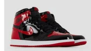 Size 9.5/10 - Air Jordan 1 Retro High OG Patent Bred - Bild 1 von 1