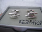 Kenneth Cole Reaction Cufflinks, Silver-Tone, Modern Design, $40 Retail