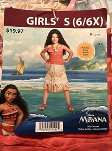 Halloween Costume Girls Disneys Moana 2 Costume Small 6 New - Picture 1 of 2