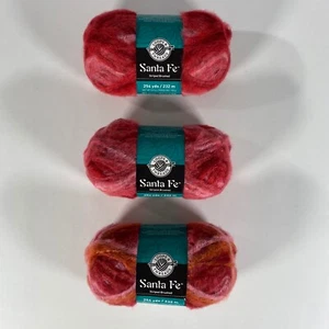 LOOPS & THREADS SANTA FE BRUSHED YARN SANGRIA STRIPES 254yds/3.5oz 3 SKEINS - Picture 1 of 6