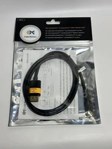 Cable Matters Chapado en Oro Mini DisplayPort a DisplayPort Cable Negro 3 Pies - Imagen 1 de 6