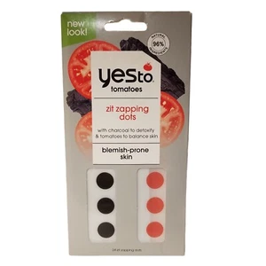 Yes To Tomatoes Zit Zapping Dots Charcoal Detox for Blemish-Prone Skin 24 Count - Picture 1 of 24
