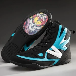 High Top Boxing Shoes Men Women Professional Breathable Wrestling Shoes - Picture 1 of 26
