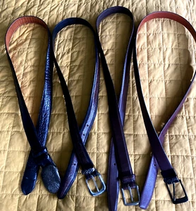 4x  Lot  sz 38 Men's Leather Belts~J CREW~TED BAKER~BILL ADLER~KENNETH COLE - Picture 1 of 9