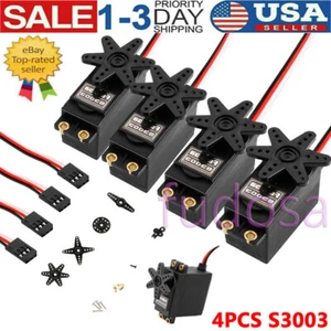 4Pcs Standard High Torque Servo for Futaba Rc Car Plane Boat Helicopter S3003 - Picture 1 of 12