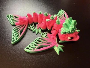 Farfalla articolata bambino drago viverna 5,5 pollici rosa/verde - Foto 1 di 5