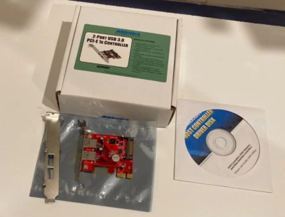 Addonics PCI-E USB 3.0 Card D108-2-10B FULL & HALF Height AD2U3PX1 - Image 1 of 3