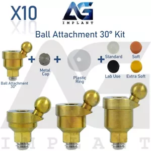 10 abgewinkelte 30° Kugelbefestigungsset Prothesensystem Int Sechskant 2,42 mm - Bild 1 von 7